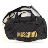 Moschino Logo Quilted Nylon Travel Bag