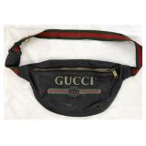 Gucci Vintage Logo Print Leather Belt Bag