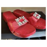 Roger Vivier Red Slide Sandals