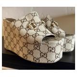 Gucci Carmen Horsebit Platform Wedge Sandals