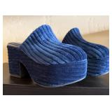Larroude Miso Blue Platform Clogs