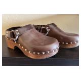 RE/DONE Brown Slingback Clogs