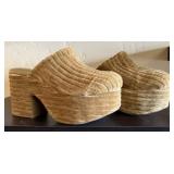 Larroude Miso Tan Platform Clogs