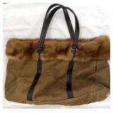 Prada Shearling Shopping Tote
