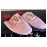 Valentino Vlogo Signature Satin Mules