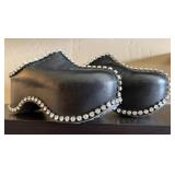 Area Crystal Trimmed Platform Clogs In Black