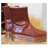 Nous Wooden Platform Boot in Brown