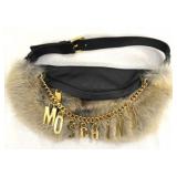 Moschino Faux Fur Lettering Logo Belt Bag