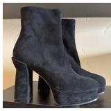 Ferragamo Sandra Suede Platform Booties