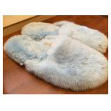 Vero Cuoio Baby Blue Fur Slides