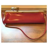 Jacquemus Red Leather La Pochette Salon Clutch