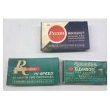 (3) Vintage Cartridge Boxes Peters, Remington