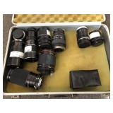Case Full Of Camera Lenses