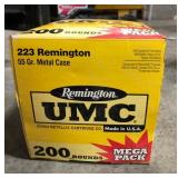 200 Rounds 223 Remington 55GR Metal Case
