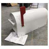 White Metal Mail Box