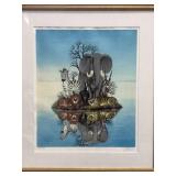 Elephant Signed Framed Print  227/250