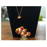 Goldfish Jewelry Box & Matching Necklace