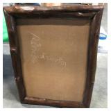 Log Frame Cork Board 42" x 29"