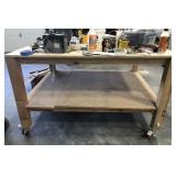 Garage Work Table With Casters