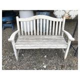 Slatted Wood Bench