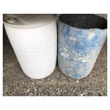 (2) Hard Plastic 50 Gallon Barrels