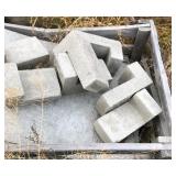 6 Grey Brick Corner Pieces & Misc Stone