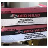 (2 Boxes) Red Head Concrete Anchors