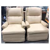 (2) Almond Recliners