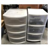 (2) 3-Tier Storage Drawers & Contents