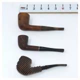 (3) Wooden Tobacco Pipes