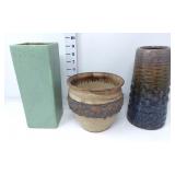 (3) Pottery Vases