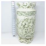 Cream & Green Medieval Theme Vase