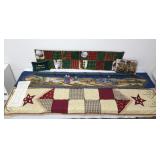 (3) Christmas Runners & (2) Decorative Pillows