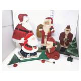 Wooden Standing Santa Decorations