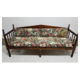 Settee w/Jennylynn Spindles & Flowered Cushions