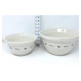 (2) Longaberger Pottery Woven Traditions Mixing