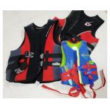 3 Life Jackets (2-Adult, 1-Child) SWS, Inversion