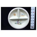 Vintage Ceramic Divided Plate "Mary Mary Quite