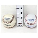 (2) Rawlings Official League Baseballs