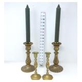 (4) Brass Candlestick