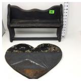 Wall Mount Shelf w/ Hanging Rack & Decorative