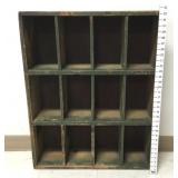 Green Divided Cubby Shelf