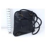 Clarks Black Leather Backpack Purse