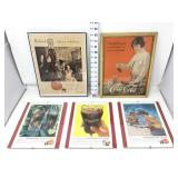 (5) Vintage Coca - Cola Advertisements