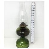 Green Glass Oil Lamp