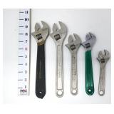 (4) Craftsman & (1) Diamond Adjustable Wrenches
