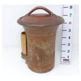 "Wild Rice" Lidded Pottery Canister - Signed