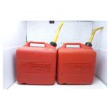 (2) Craftsman 5.25 Gallon Plastic Gasoline Jugs