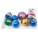 (8) Vintage Shiny Brite Christmas Ornaments