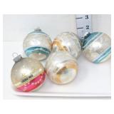 (5) Vintage Shiny Brite Christmas Ornaments